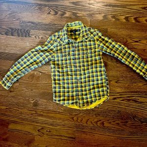 Gap (Stella McCartney) Yellow Plaid Button Up Shirt Size Medium/Size 7